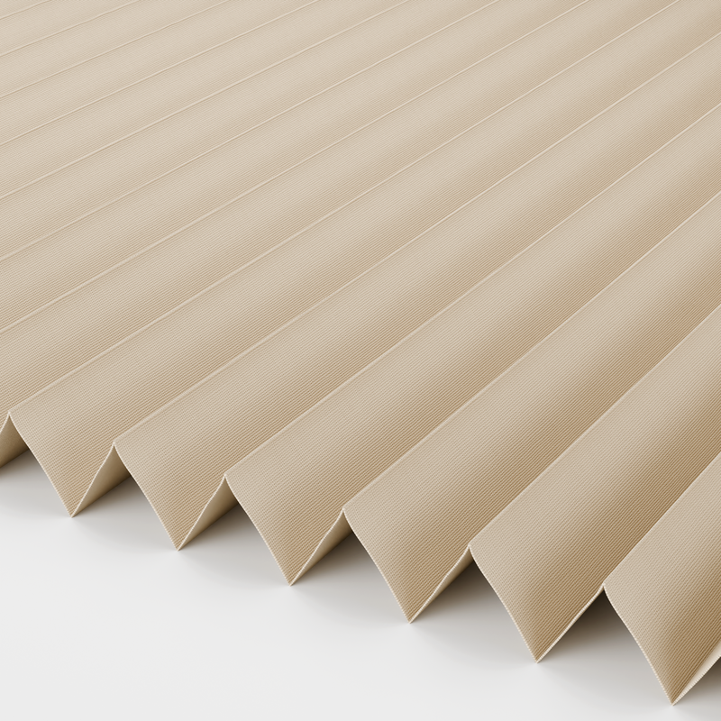 Detailbild Stoffmuster Plissee - Sichtschutz und Abdunkelung Beige